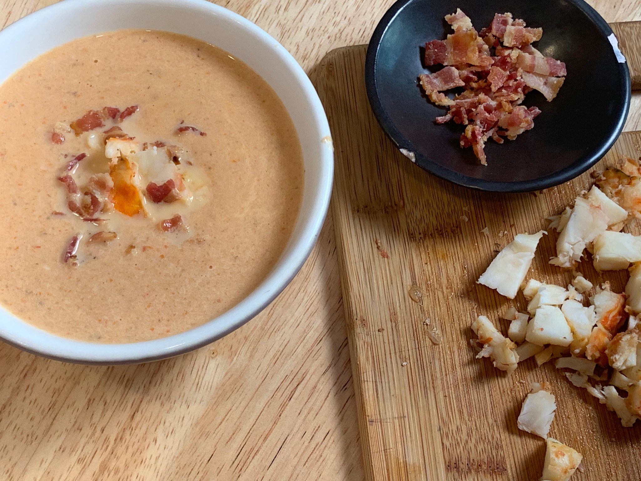 Lobster Bisque With Crumbled Bacon (Instant Pot)