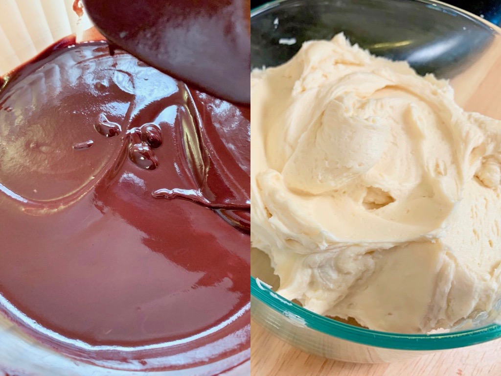 My Favorite Buttercream Frosting And Dark Chocolate Ganache