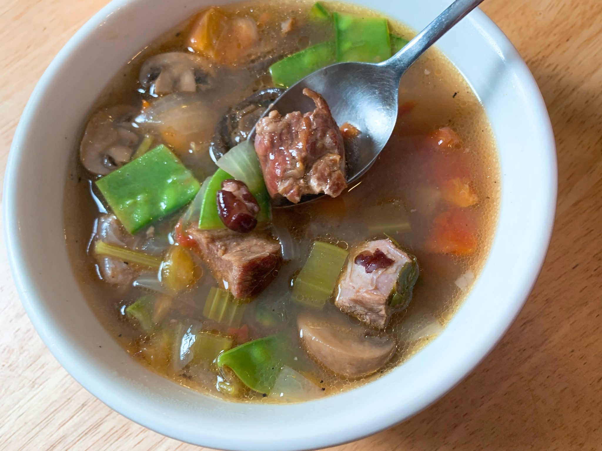 Grilled Steak And Vegetable Soup (Instant Pot)